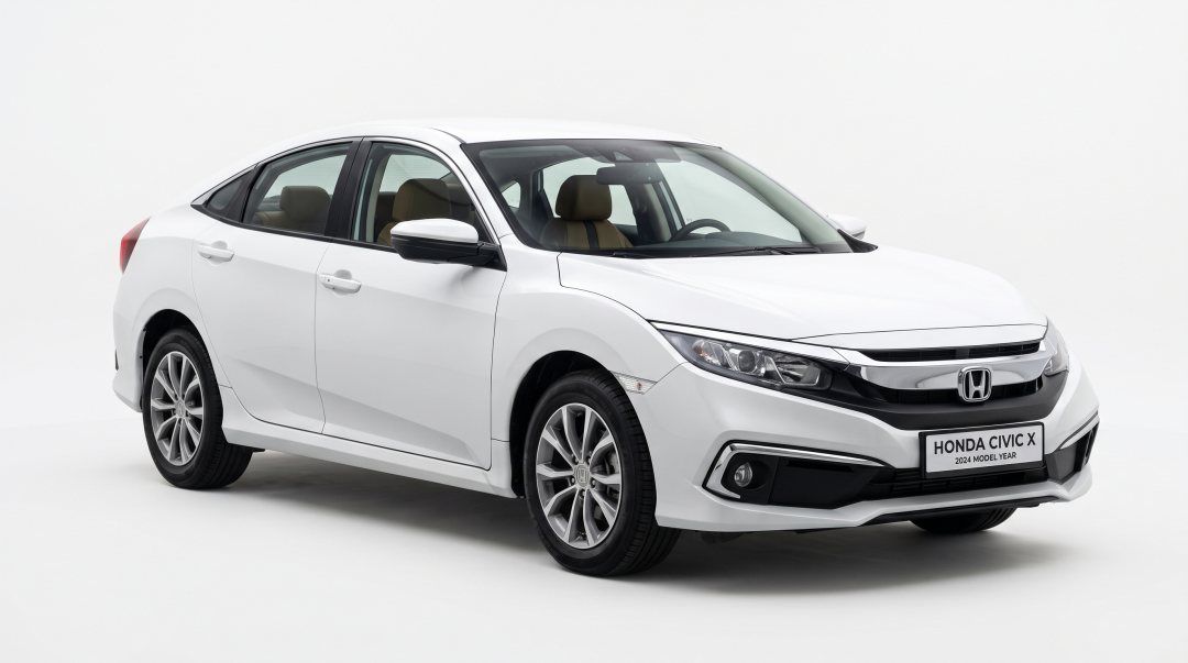 Honda Civic, studio photograph on a plain background